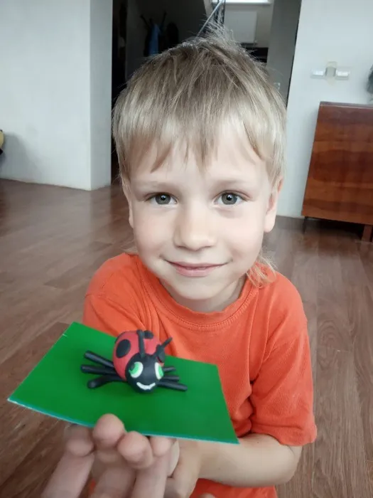 Лепка " Божья коровка"