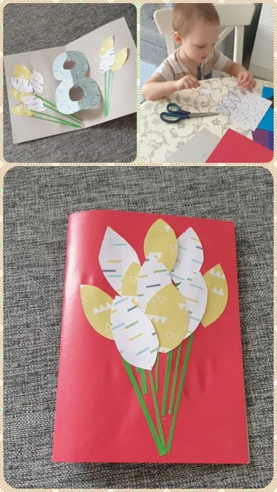 Вусик Тимур" Открытка для мамы"